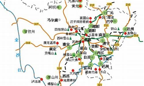 四川旅游景点分布地图_四川旅游景点分布地